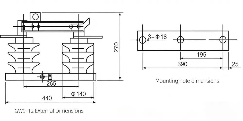 12KV Outdoor Disconnecting Switch